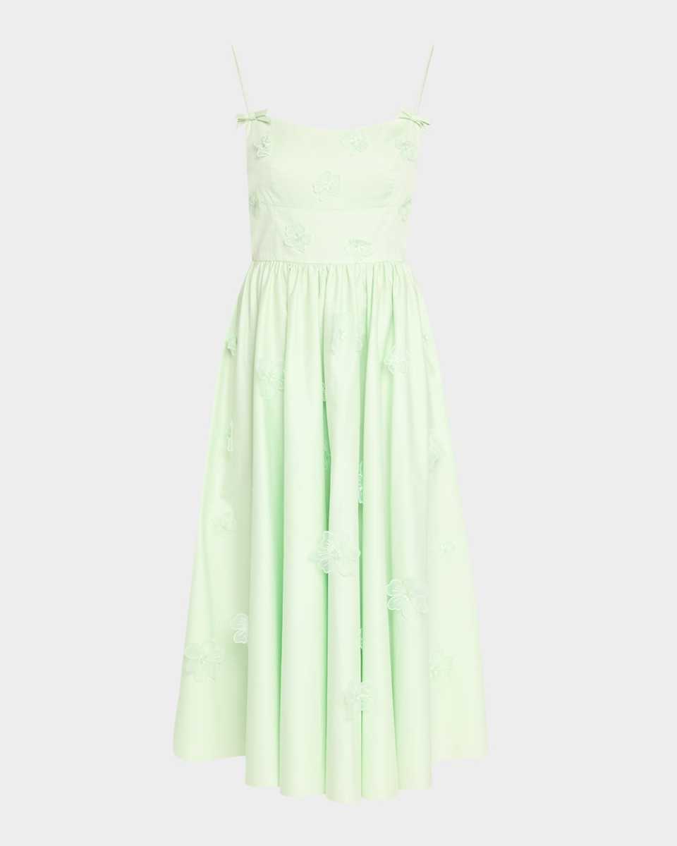 Cotton Flower Midi Dress
